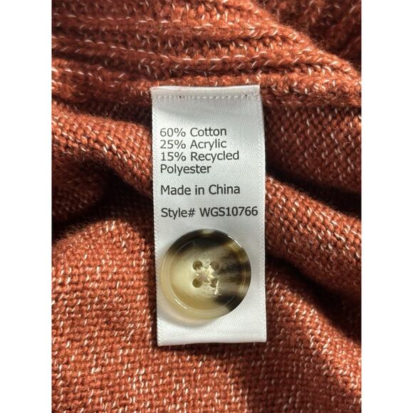 Market & Spruce Rust Button Front Cardigan Sweater Women’s Large Soft Knit - Picture 13 of 16